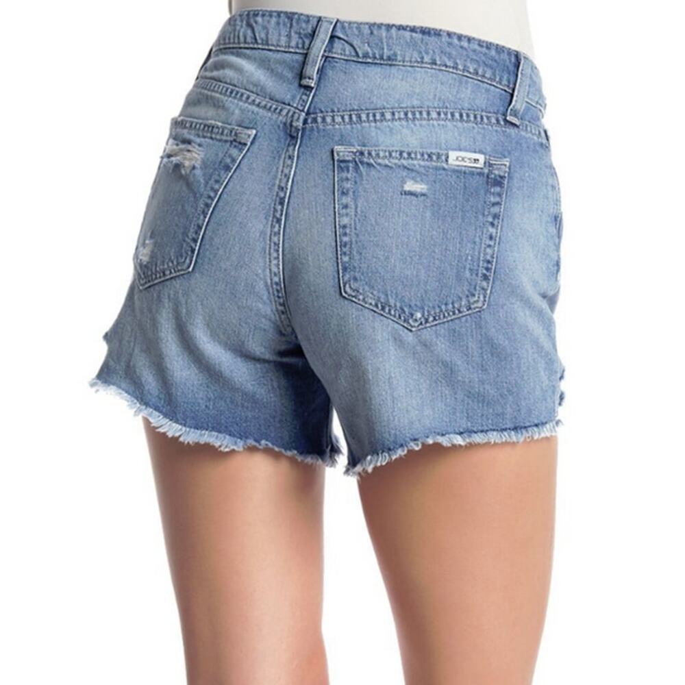 NWT Joe's Jeans High Rise Button Fly Distressed Denim Shorts Size 23 - Picture 3 of 9